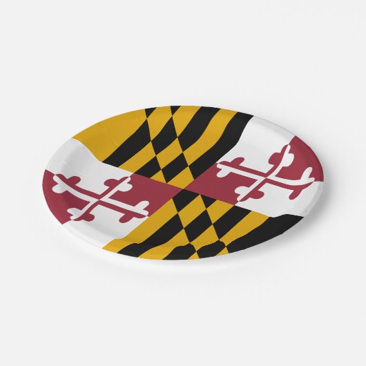 Staatsflagge von Maryland Pappteller (Schrägansicht)