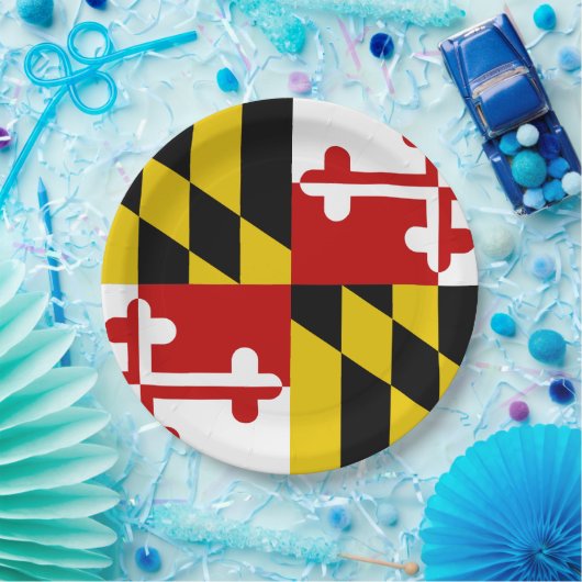Staatsflagge von Maryland Pappteller (Party)