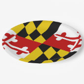 Staatsflagge von Maryland Pappteller (Schrägansicht)