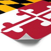 Staatsflagge von Maryland Poster (Ecke)