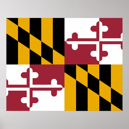 Staatsflagge von Maryland Poster (Vorne)