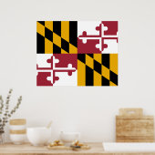 Staatsflagge von Maryland Poster (Küche)