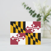 Staatsflagge von Maryland Postkarte (Stehend Vorderseite)