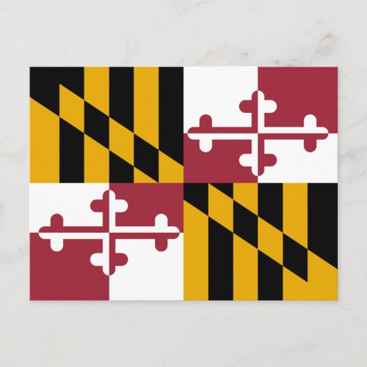 Staatsflagge von Maryland Postkarte (Vorderseite)