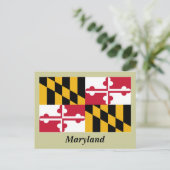 Staatsflagge von Maryland Postkarte (Stehend Vorderseite)