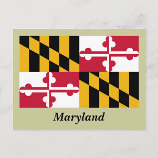 Staatsflagge von Maryland Postkarte