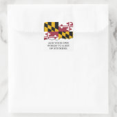 Staatsflagge von Maryland Quadratischer Aufkleber (Tasche)