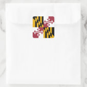 Staatsflagge von Maryland Quadratischer Aufkleber (Tasche)