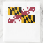 Staatsflagge von Maryland Rechteckiger Aufkleber (Tasche)