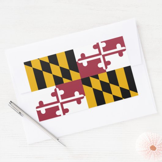 Staatsflagge von Maryland Rechteckiger Aufkleber (Umschlag)
