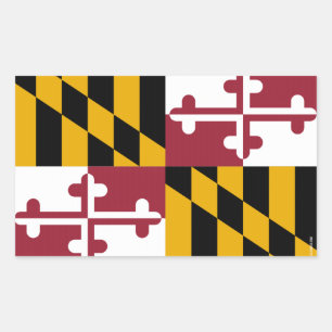 Staatsflagge von Maryland Rechteckiger Aufkleber