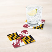 Staatsflagge von Maryland Rechteckiger Pappuntersetzer (Vor Ort)