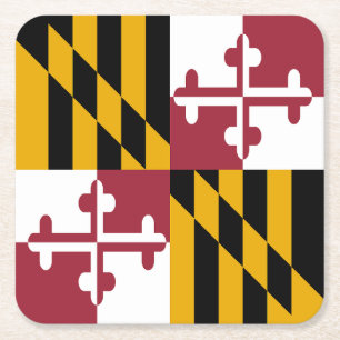 Staatsflagge von Maryland Rechteckiger Pappuntersetzer