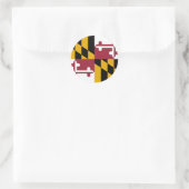 Staatsflagge von Maryland Runder Aufkleber (Tasche)