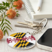 Staatsflagge von Maryland Schlüsselanhänger (Vorderseite rechts)