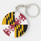 Staatsflagge von Maryland Schlüsselanhänger (Rückseite)