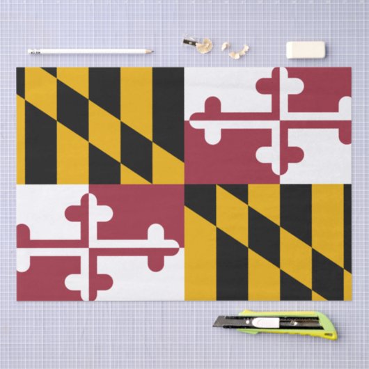 Staatsflagge von Maryland Seidenpapier (Handwerk)