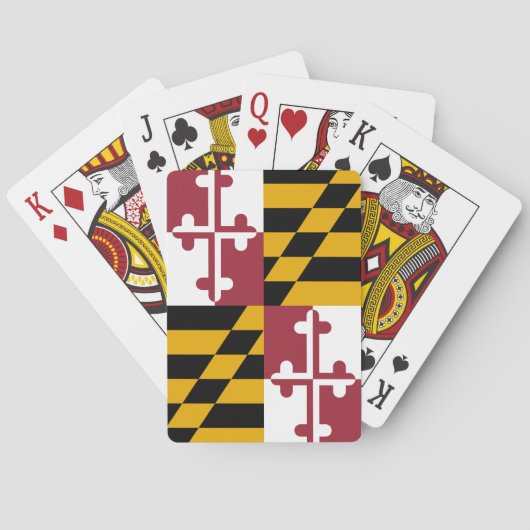 Staatsflagge von Maryland Spielkarten (Rückseite)
