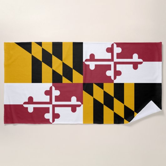 Staatsflagge von Maryland Strandtuch (Vorderseite)