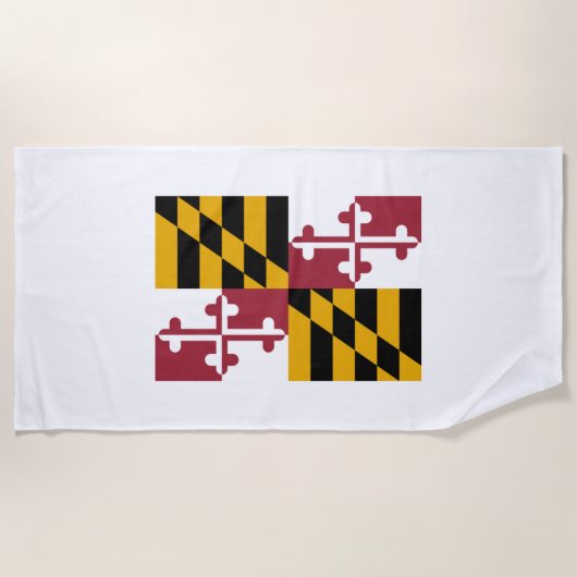Staatsflagge von Maryland Strandtuch (Vorderseite)