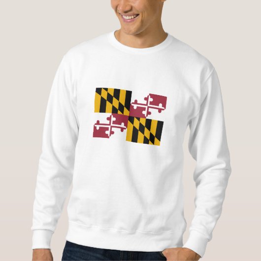 Staatsflagge von Maryland Sweatshirt (Vorderseite)