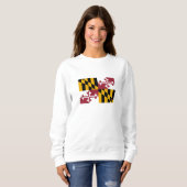 Staatsflagge von Maryland Sweatshirt (Vorne ganz)