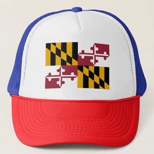 Staatsflagge von Maryland Truckerkappe (Vorderseite)