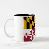 Staatsflagge von Maryland Zweifarbige Tasse (Links)