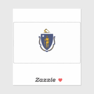 Staatsflagge von Massachusetts Aufkleber