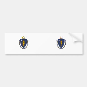 Staatsflagge von Massachusetts Autoaufkleber
