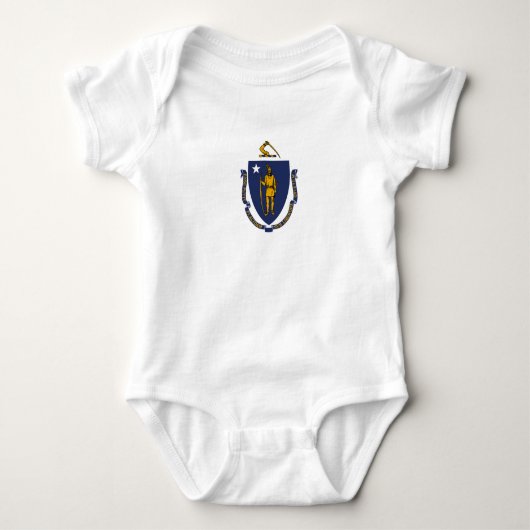 Staatsflagge von Massachusetts Baby Strampler (Vorderseite)
