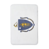 Staatsflagge von Massachusetts Badematte (Vorderseite Vertikal)