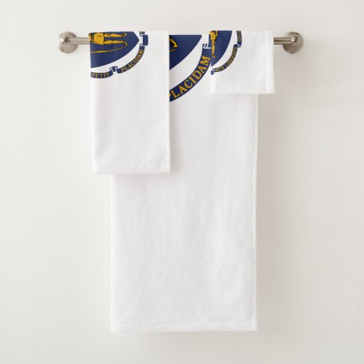 Staatsflagge von Massachusetts Badhandtuch Set (Insitu)