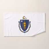 Staatsflagge von Massachusetts Badhandtuch Set (Handtuch)