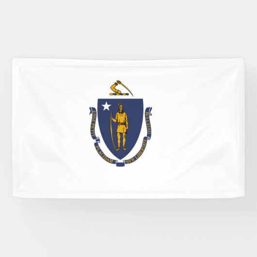 Staatsflagge von Massachusetts Banner (Horizontal)