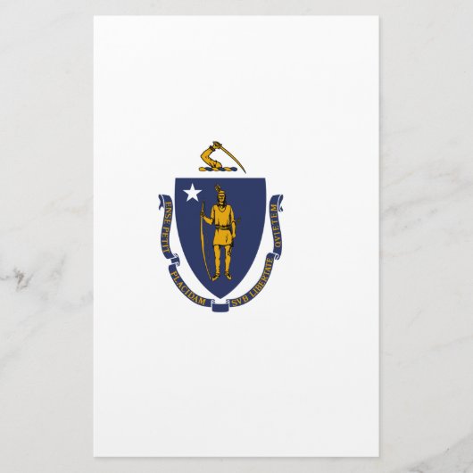 Staatsflagge von Massachusetts Briefpapier (Vorderseite)