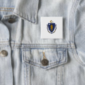 Staatsflagge von Massachusetts Button (Beispiel)