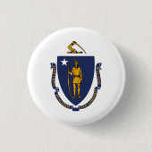 Staatsflagge von Massachusetts Button (Vorderseite)
