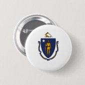 Staatsflagge von Massachusetts Button (Vorne & Hinten)