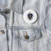 Staatsflagge von Massachusetts Button (Beispiel)