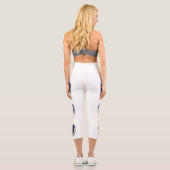 Staatsflagge von Massachusetts Capri Leggings (Rückseite)