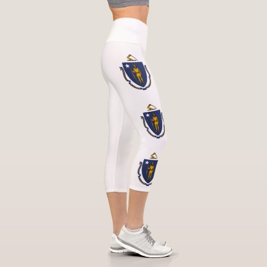 Staatsflagge von Massachusetts Capri Leggings (Rechts)
