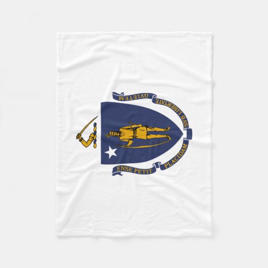 Staatsflagge von Massachusetts Fleecedecke (Vorderseite)