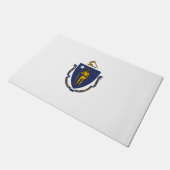 Staatsflagge von Massachusetts Fußmatte (Schrägansicht)