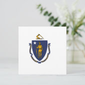 Staatsflagge von Massachusetts Karte (Stehend Vorderseite)