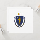 Staatsflagge von Massachusetts Karte (Vorderseite/Rückseite Beispiel)