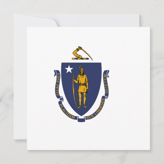Staatsflagge von Massachusetts Karte (Vorderseite)