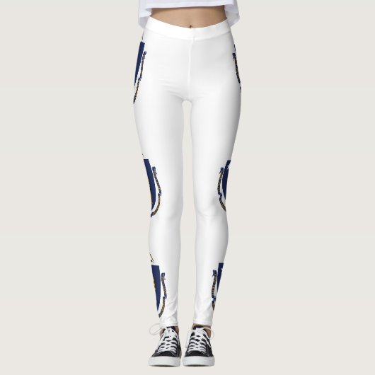 Staatsflagge von Massachusetts Leggings (Vorderseite)