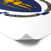 Staatsflagge von Massachusetts Poster (Ecke)