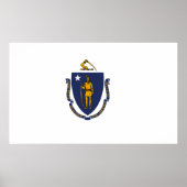 Staatsflagge von Massachusetts Poster (Vorne)